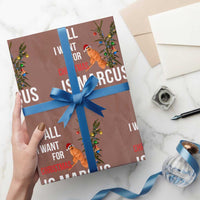Marcus The Worm Robert Christmas Meme Wrapping Paper Roll All I Want For Xmas Is Marcus - Wonder Print Shop