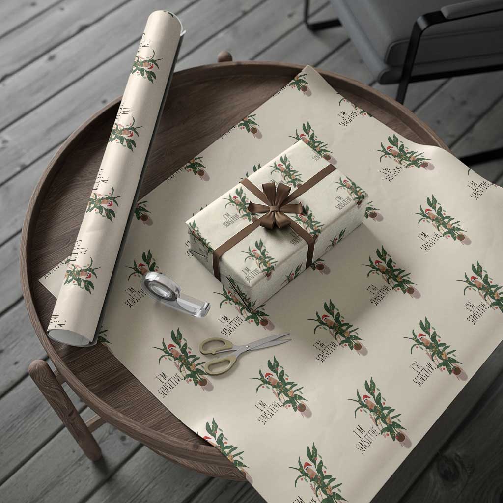 Marcus The Worm Robert Christmas Meme Wrapping Paper Roll I Am Sensitive - Wonder Print Shop