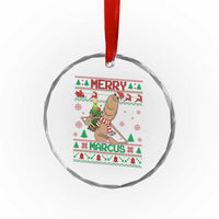 Marcus The Worm Robert Meme Christmas Crystal Glass Ornament - Wonder Print Shop