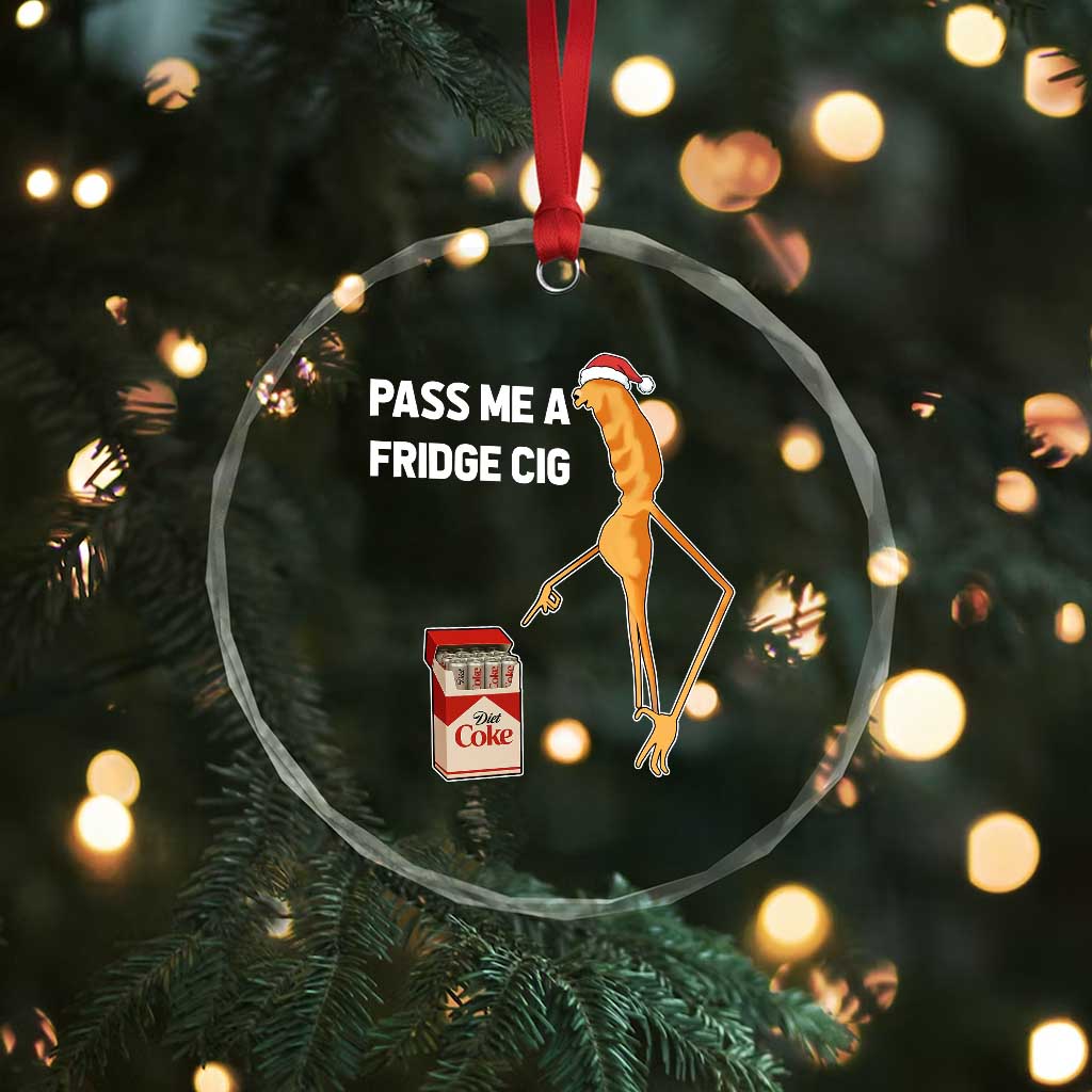 Marcus The Worm Christmas Meme Crystal Glass Ornament Pass Me A Fridge Cig TS14