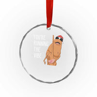 Marcus The Worm Robert Meme Christmas Crystal Glass Ornament You Are Running The Vibe - Wonder Print Shop