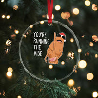 Marcus The Worm Robert Meme Christmas Crystal Glass Ornament You Are Running The Vibe - Wonder Print Shop