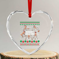 Marcus The Worm Robert Meme Christmas Heart Crystal Glass Ornament - Wonder Print Shop