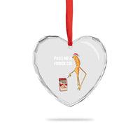Marcus The Worm Robert Meme Christmas Heart Crystal Glass Ornament Pass Me A Fridge Cig - Wonder Print Shop