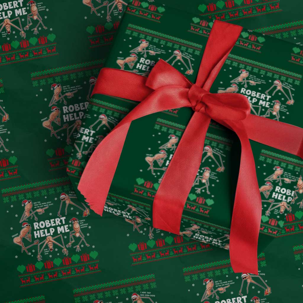 Marcus The Worm Robert Meme Christmas Wrapping Paper Roll - Wonder Print Shop