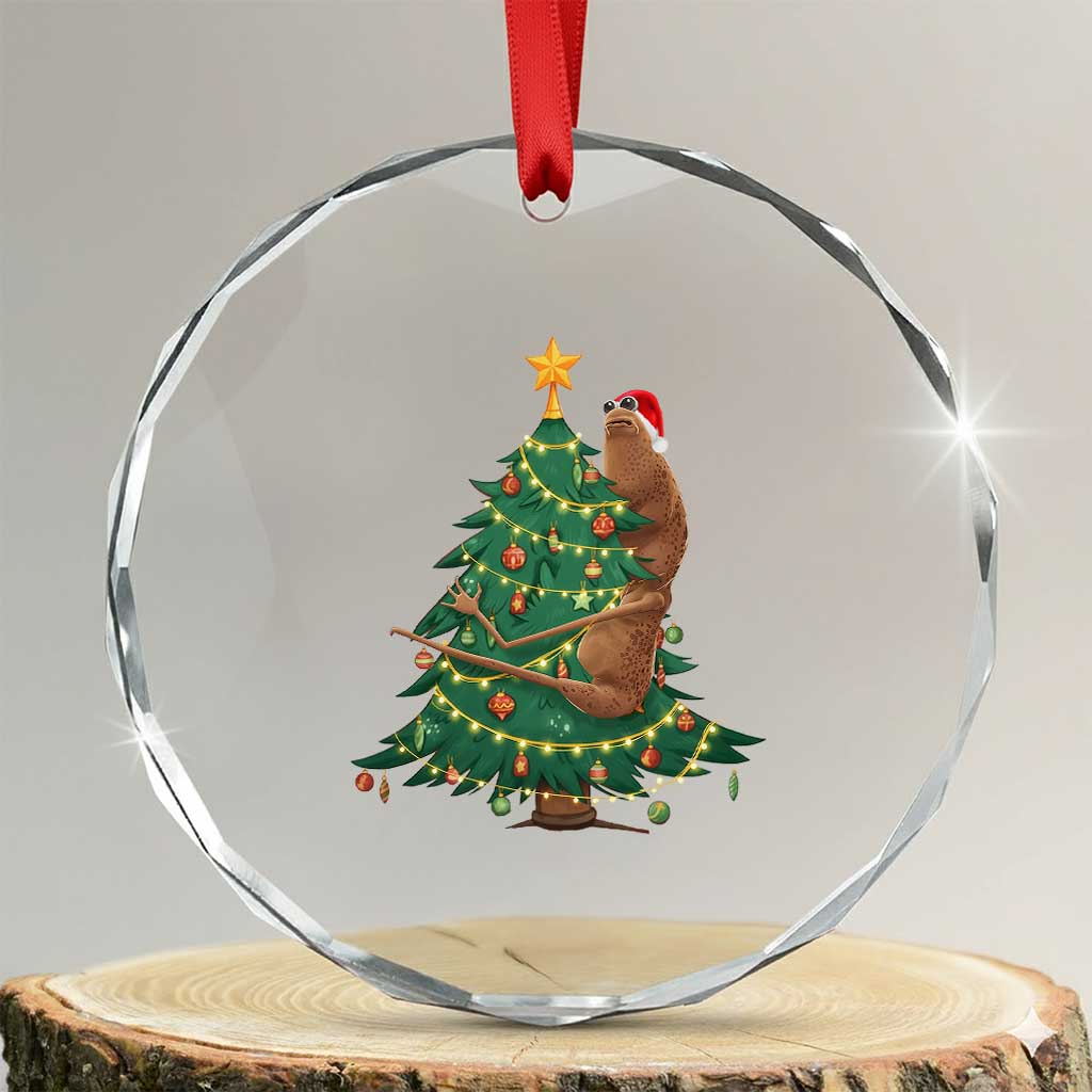 Marcus The Worm Robert Meme Funny Christmas Crystal Glass Ornament - Wonder Print Shop