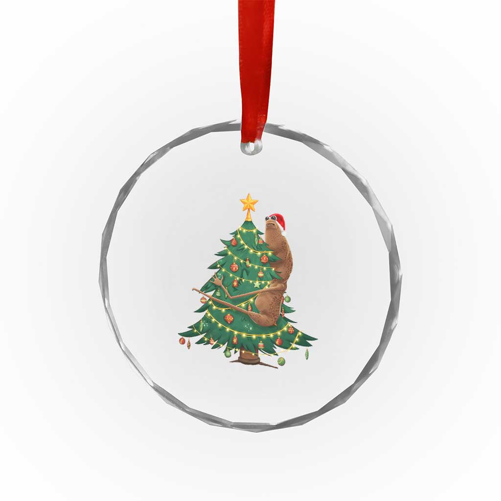 Marcus The Worm Robert Meme Funny Christmas Crystal Glass Ornament - Wonder Print Shop