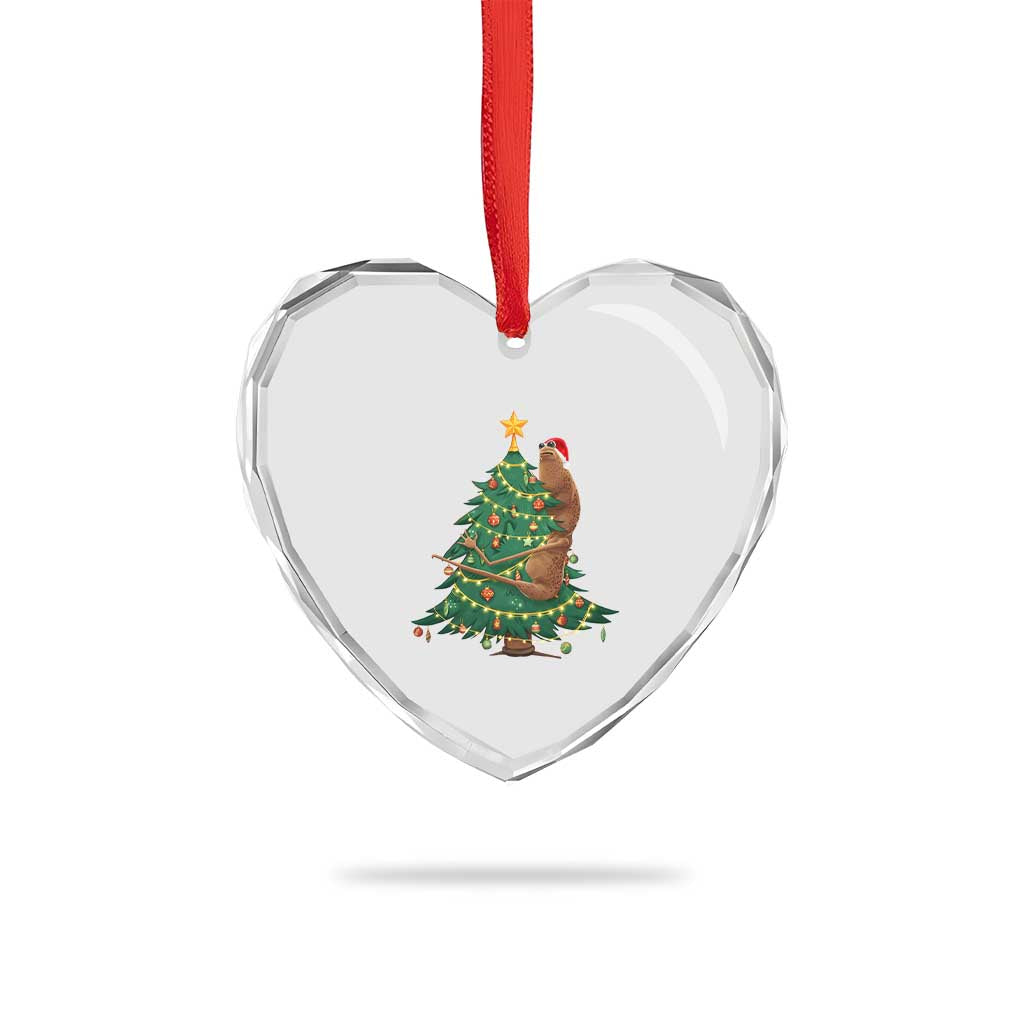 Marcus The Worm Robert Meme Funny Christmas Heart Crystal Glass Ornament - Wonder Print Shop