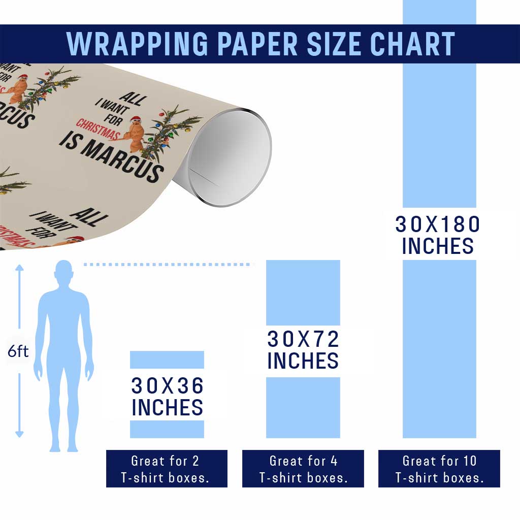 Marcus The Worm Robert Meme Wrapping Paper Roll All I Want For Christmas Is Marcus - Wonder Print Shop