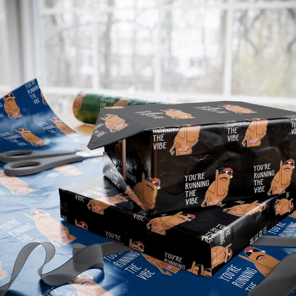 Marcus The Worm Robert Meme Xmas Wrapping Paper Roll You Are Running The Vibe - Wonder Print Shop