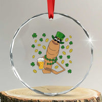 Marcus The Worm St Patricks Day Crystal Glass Ornament Funny Drinking Irish Beer Ireland
