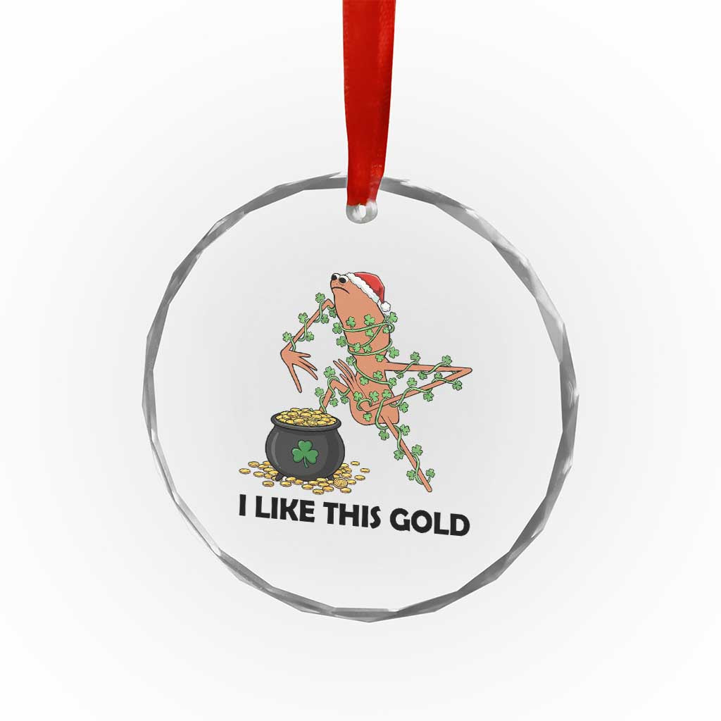 Marcus The Worm St Patricks Day Crystal Glass Ornament I Like This Gold