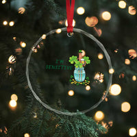 Marcus The Worm St Patricks Day Crystal Glass Ornament I'm Sensitive