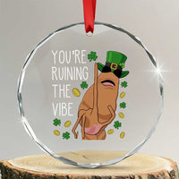 Marcus The Worm St Patricks Day Crystal Glass Ornament You're Ruining The Vibe