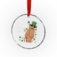 Marcus The Worm St Patricks Day Crystal Glass Ornament You're Ruining The Vibe