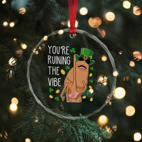 Marcus The Worm St Patricks Day Crystal Glass Ornament You're Ruining The Vibe