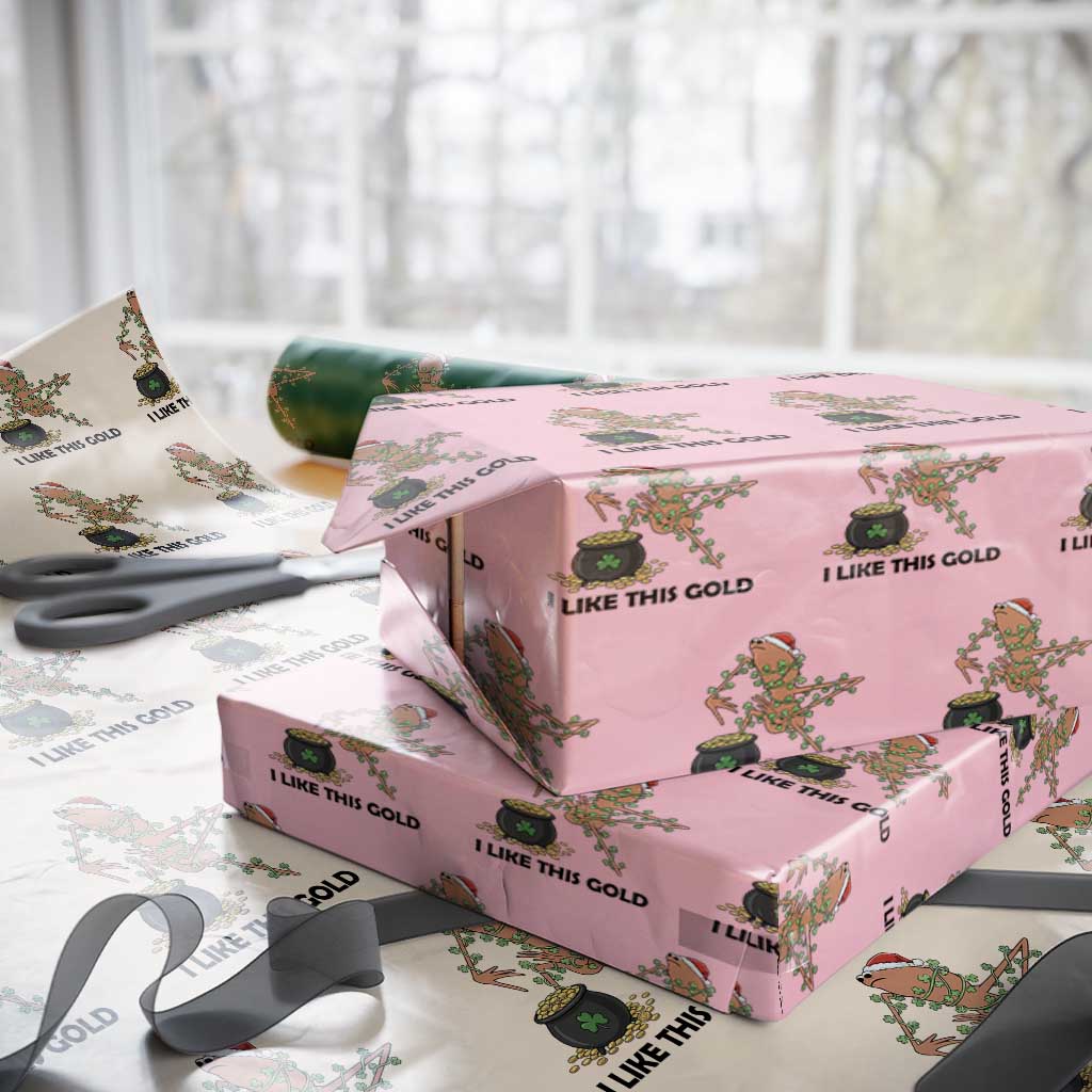 Marcus The Worm St Patricks Day Wrapping Paper Roll I Like This Gold
