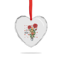 Marcus The Worm Valentine Meme Heart Crystal Glass Ornament I Am Senstive - Wonder Print Shop