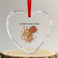 Marcus The Worm Valentine Meme Heart Crystal Glass Ornament You Make My Heart Go Honk - Wonder Print Shop