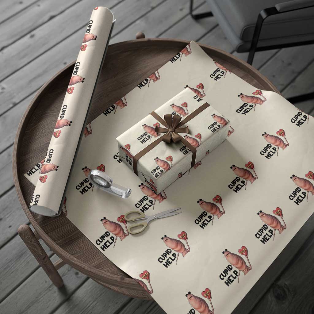 Marcus The Worm Valentine Meme Wrapping Paper Roll Cupid Help - Wonder Print Shop
