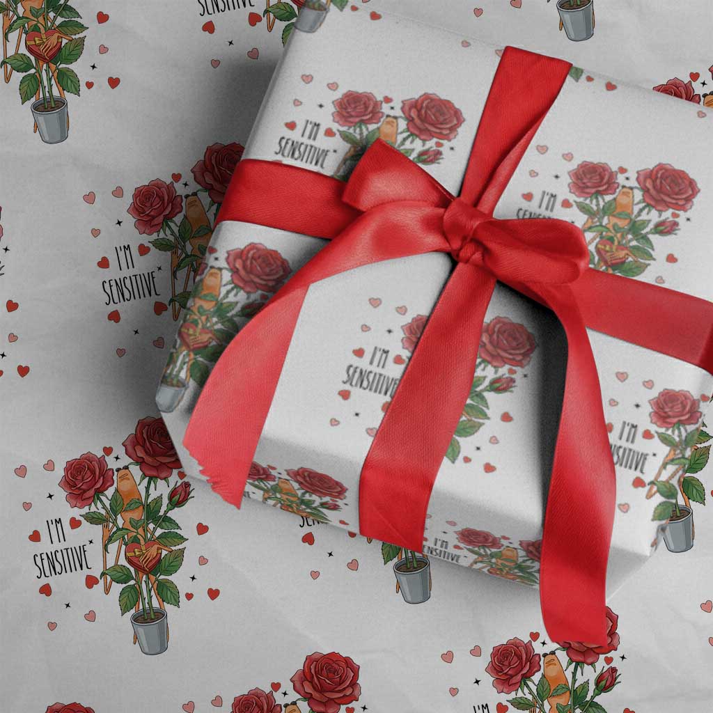 Marcus The Worm Valentine Meme Wrapping Paper Roll I Am Senstive - Wonder Print Shop