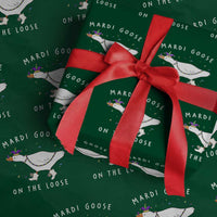 Mardi Goose On The Loose Wrapping Paper Roll Funny Mardi Gras Carnival Parade