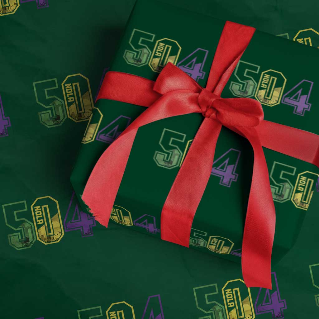 Mardi Gras 504 Nola New Orleans Louisiana LA Wrapping Paper Roll
