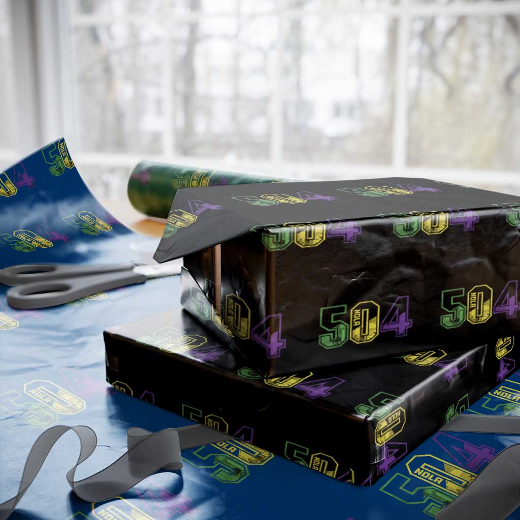 Mardi Gras 504 Nola New Orleans Louisiana LA Wrapping Paper Roll