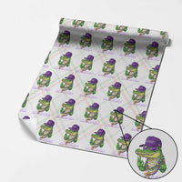 Mardi Gras Alligator Wrapping Paper Roll Funny Six Seven MAGA Political Meme