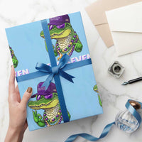 Mardi Gras Alligator Wrapping Paper Roll Funny Six Seven MAGA Political Meme