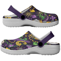 Mardi Gras Carnival Night Clogs Shoes Jester Mask Fantasy