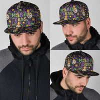 Mardi Gras Carnival Night Snapback Cap Jester Mask Fantasy