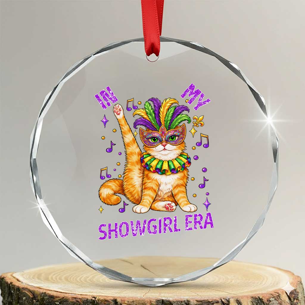 Mardi Gras Cat Crystal Glass Ornament In My Showgirl Era