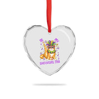 Mardi Gras Cat Heart Crystal Glass Ornament In My Showgirl Era