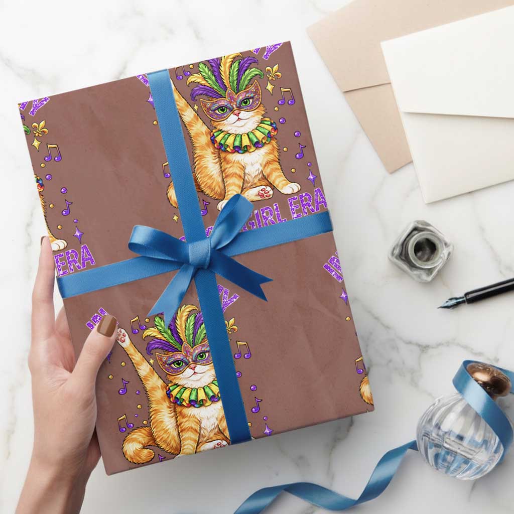 Mardi Gras Cat Wrapping Paper Roll In My Showgirl Era