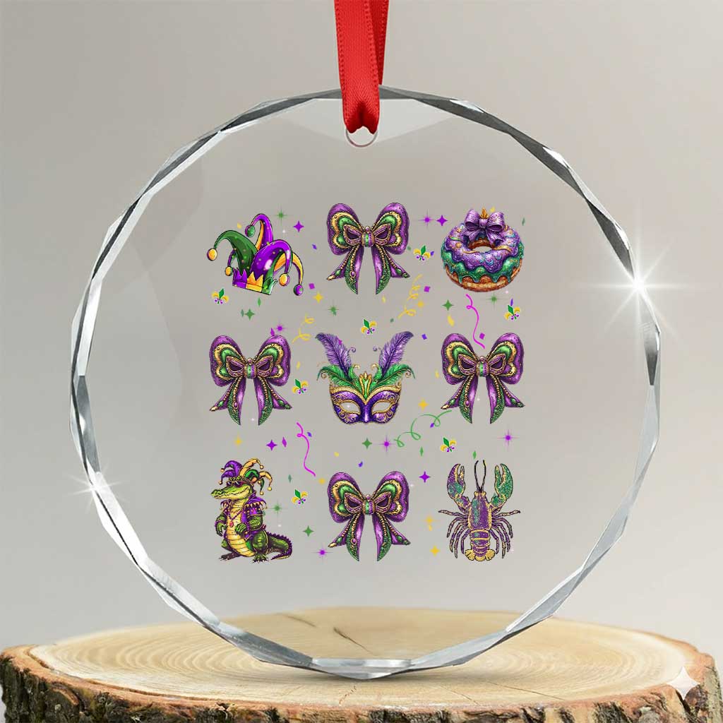 Mardi Gras Coquette Crystal Glass Ornament Glitter Print Louisiana New Orleans Party Custume Beads - Wonder Print Shop