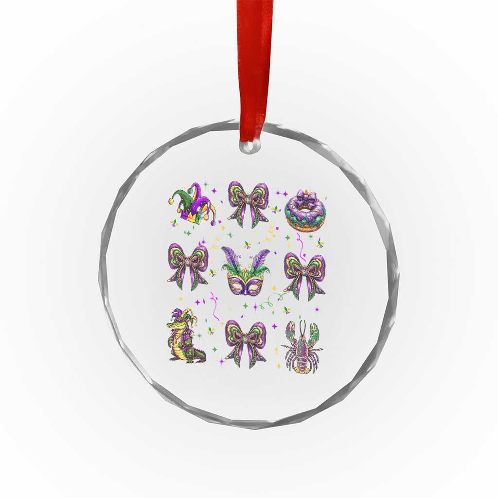 Mardi Gras Coquette Crystal Glass Ornament Glitter Print Louisiana New Orleans Party Custume Beads - Wonder Print Shop