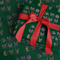 Mardi Gras Coquette Wrapping Paper Roll Glitter Print Louisiana New Orleans Party Custume Beads - Wonder Print Shop