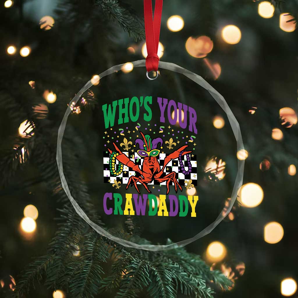 Mardi Gras Crawfish Crystal Glass Ornament Who Is Your Crawdaddy
