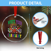 Mardi Gras Crawfish Crystal Glass Ornament Who Is Your Crawdaddy