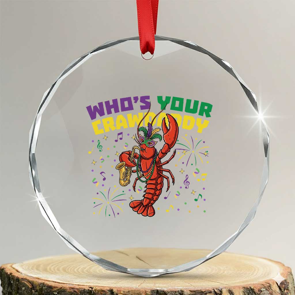 Mardi Gras Crawfish Crystal Glass Ornament Who Is Your Crawdaddy Carnival Party