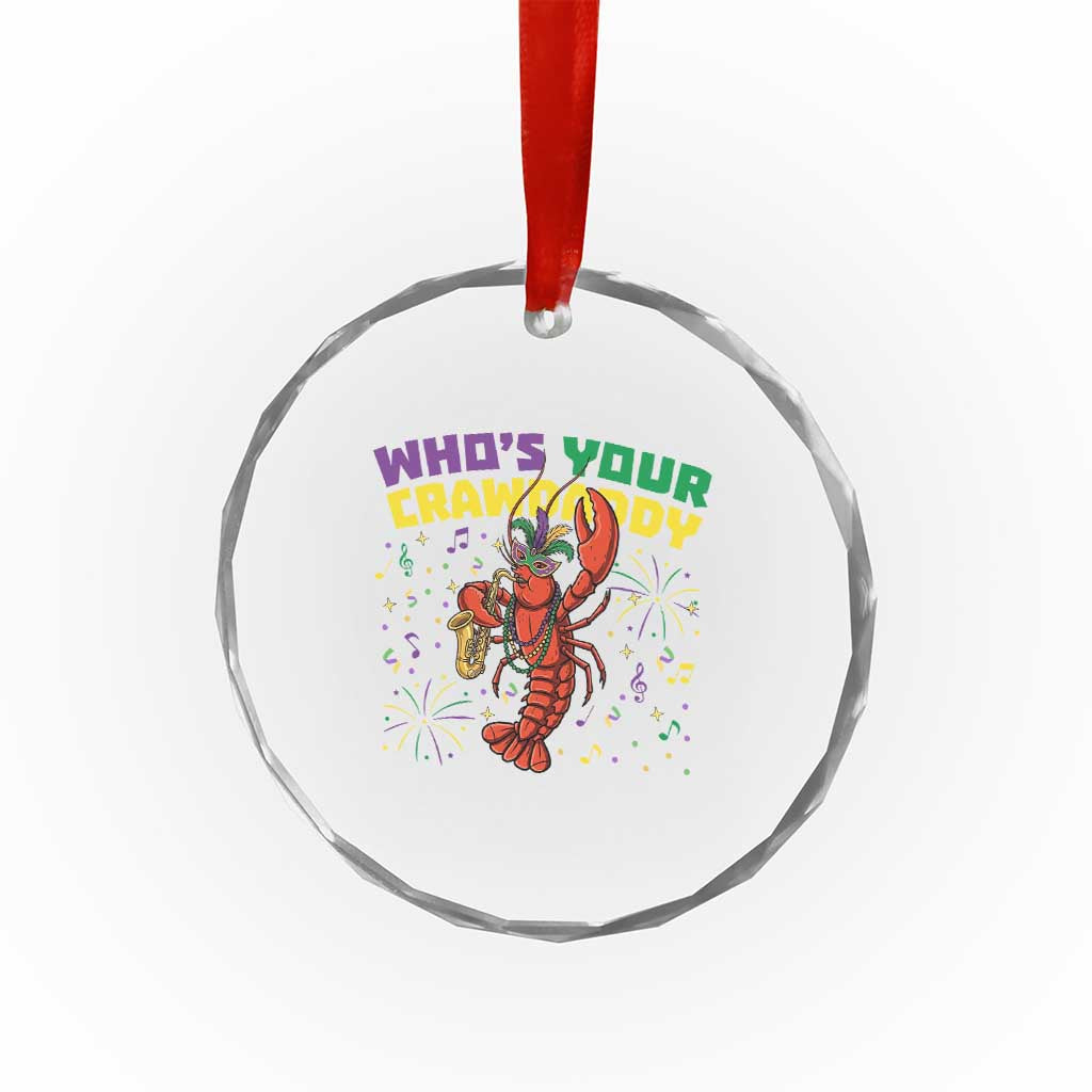 Mardi Gras Crawfish Crystal Glass Ornament Who Is Your Crawdaddy Carnival Party