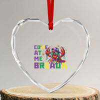 Mardi Gras Crawfish Heart Crystal Glass Ornament Come At Me Breaux