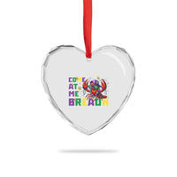 Mardi Gras Crawfish Heart Crystal Glass Ornament Come At Me Breaux