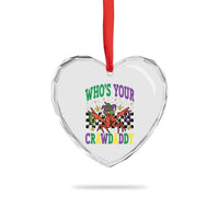 Mardi Gras Crawfish Heart Crystal Glass Ornament Who Is Your Crawdaddy