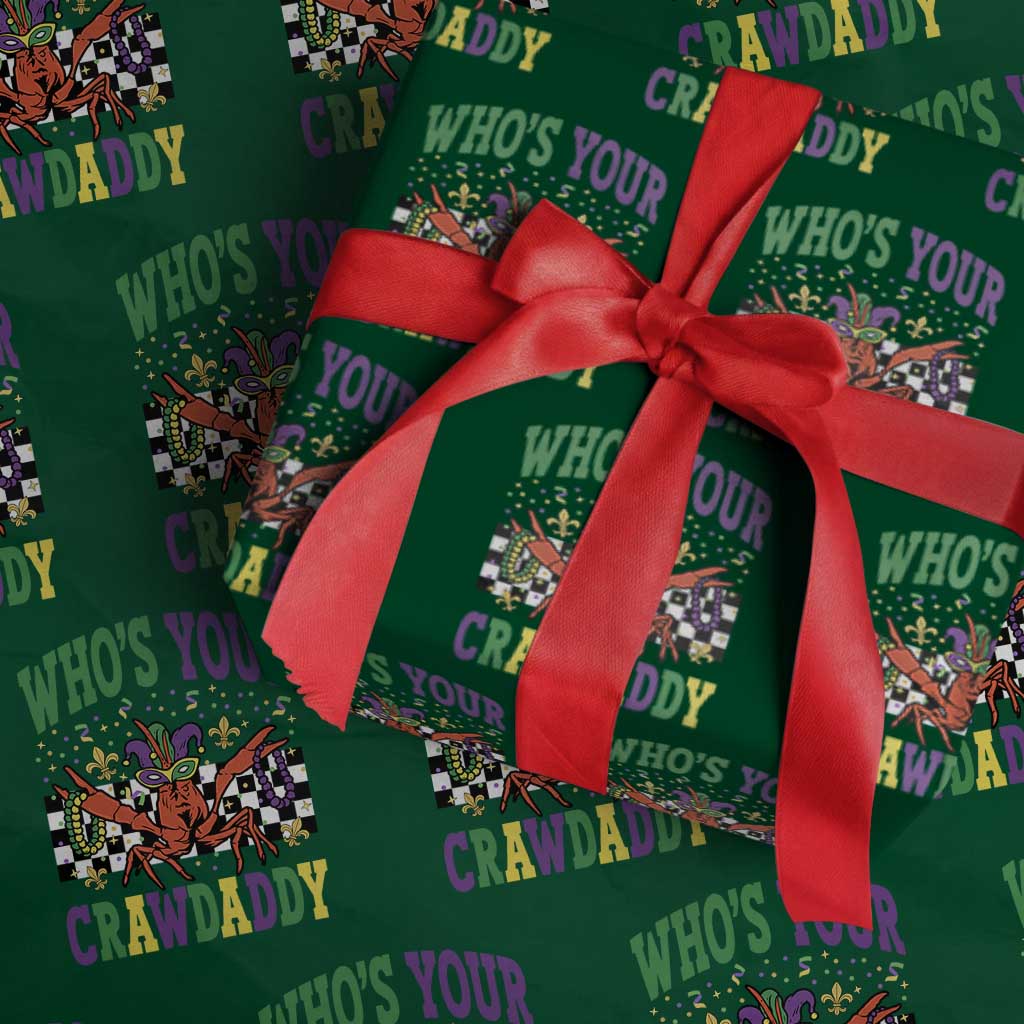 Mardi Gras Crawfish Wrapping Paper Roll Who Is Your Crawdaddy