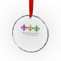 Mardi Gras Crystal Glass Ornament Let The Good Time Roll