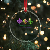 Mardi Gras Crystal Glass Ornament Let The Good Time Roll