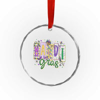 Mardi Gras Crystal Glass Ornament New Orleans Carnival Girly Fat Tuesday