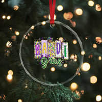 Mardi Gras Crystal Glass Ornament New Orleans Carnival Girly Fat Tuesday